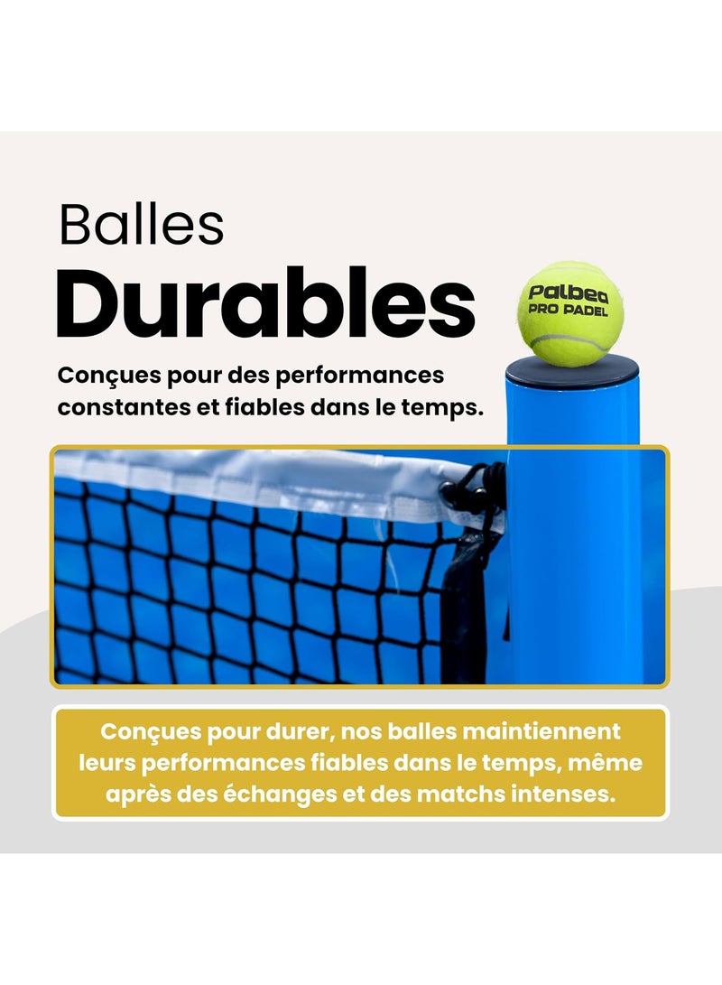 Palbea PRO Padel Padel Balls. 1 Box x 3 FIP Approved Paddle Balls for Training and Tournaments. Suitable for All Sites. - Image 5