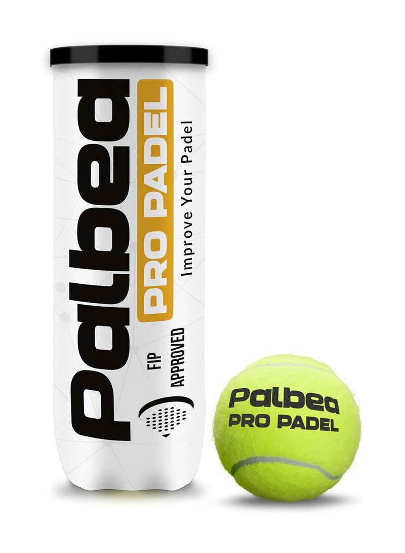 Palbea PRO Padel Padel Balls. 1 Box x 3 FIP Approved Paddle Balls for Training and Tournaments. Suitable for All Sites. - Image 1