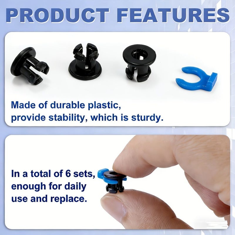 9pcs 3D Printer Bowden Tube Teflon Tube Blue Black F Clamp Fixing 4mm - Image 3