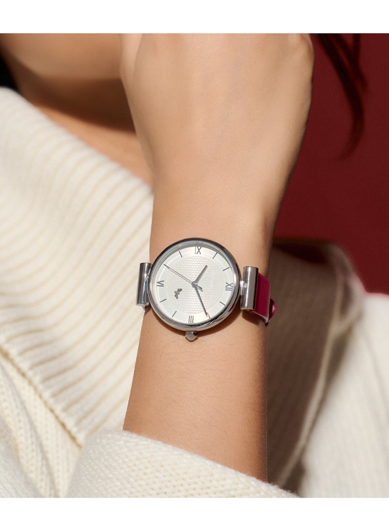 OLIVIA BURTON ROUND ANALOG WOMEN'S SILVER WHITE CASE WATCH - 24000098 - Image 3