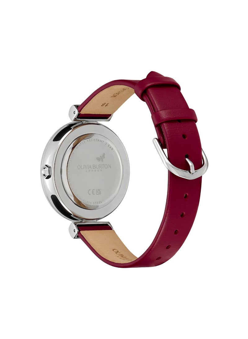 OLIVIA BURTON ROUND ANALOG WOMEN'S SILVER WHITE CASE WATCH - 24000098 - Image 5