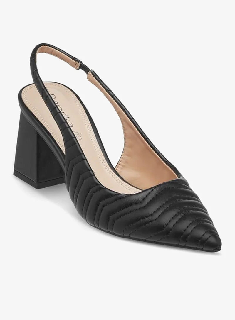 Women's Quilted Slingback Mules with Block Heel Ramadan Collection