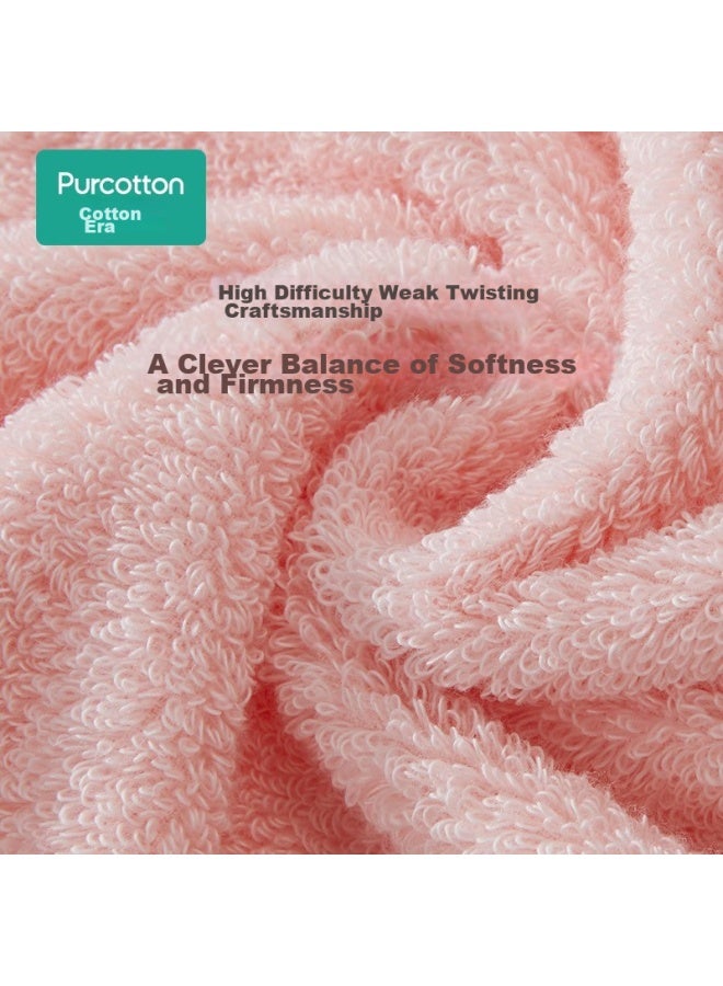 القطن الخالص Purcotton منشفة، قطن نقي، تساقط منخفض، كبير جدًا وسميك، مضاد للبكتيريا، ناعم، شديد الامتصاص، لون Wind Chime Gray، 32*70 سم - Image 5