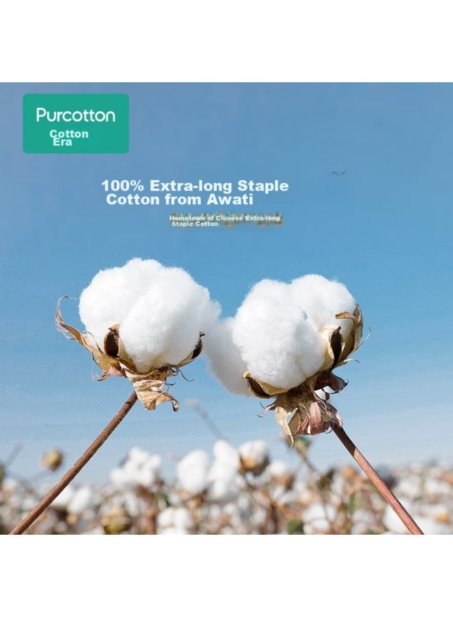 القطن الخالص Purcotton منشفة، قطن نقي، تساقط منخفض، كبير جدًا وسميك، مضاد للبكتيريا، ناعم، شديد الامتصاص، لون Wind Chime Gray، 32*70 سم - Image 4