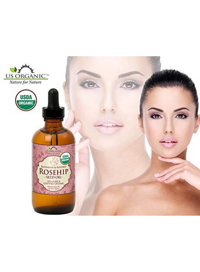 US Organic Rosehip Seed Oil Usda Certified Organic Cold Pressed Virgin Organic Amber Glass Bottle And Glass Eye Dropper For Easy Application 4 Oz (115 Ml) - Image 5