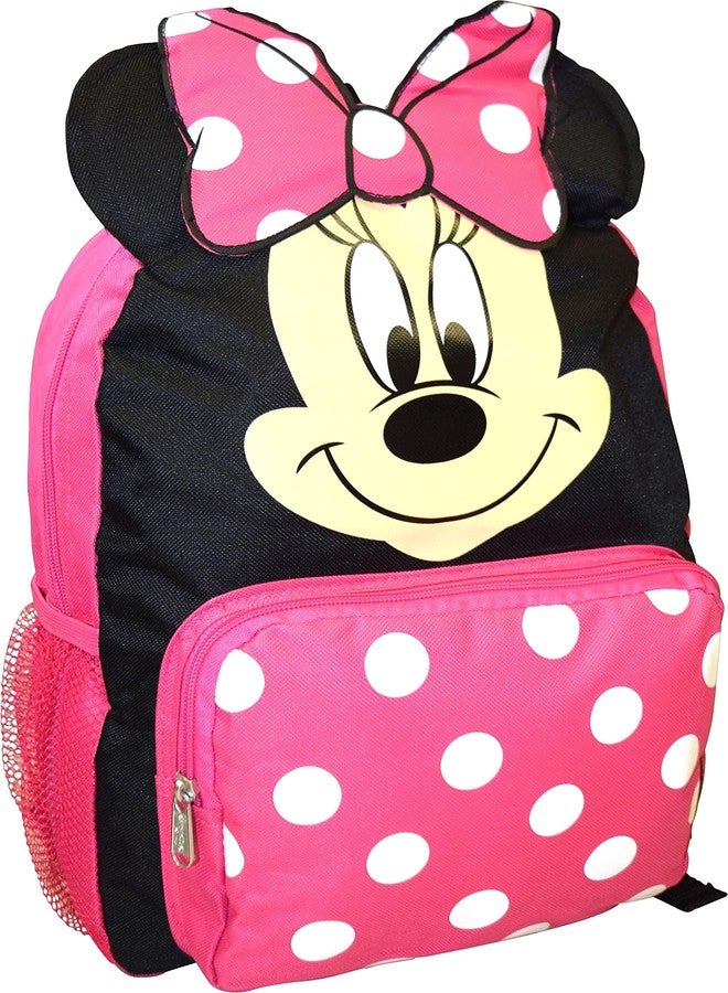 Ruz Minnie Mouse Big Face School Bag Backpack (12-Inch) - Image 1