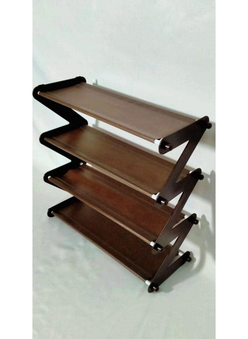ماركة غير محددة رف أحذية بشكل حرف Z (موديل YH8802-4، بني)  - Image 5