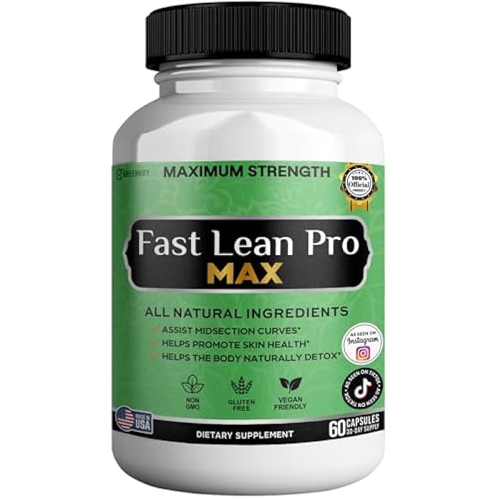 GREENVIFY Fast Lean Pro Max Natural Dietary Supplement, 60 Capsules, 30-Day Supply, All Natural Ingredients, Vegan Friendly (1) - Image 1