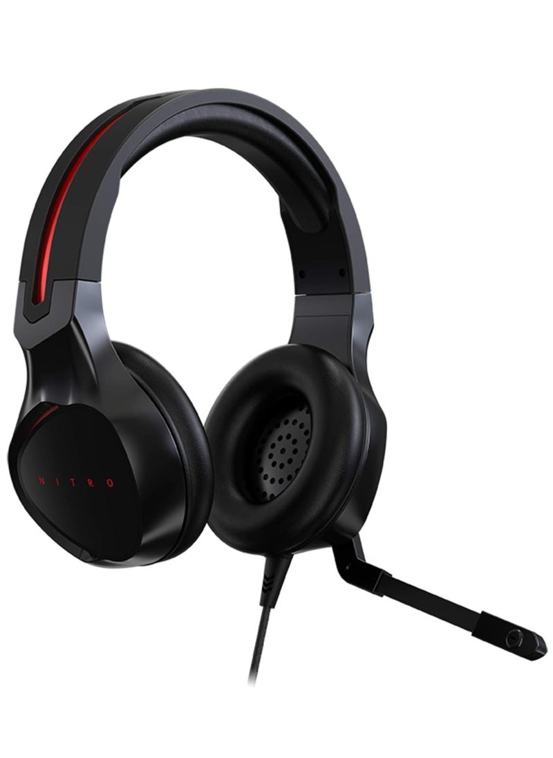 Acer Acer Nitro Gaming Headset with Flexible Omnidirectional Mic, Adjustable Headband  - Image 1