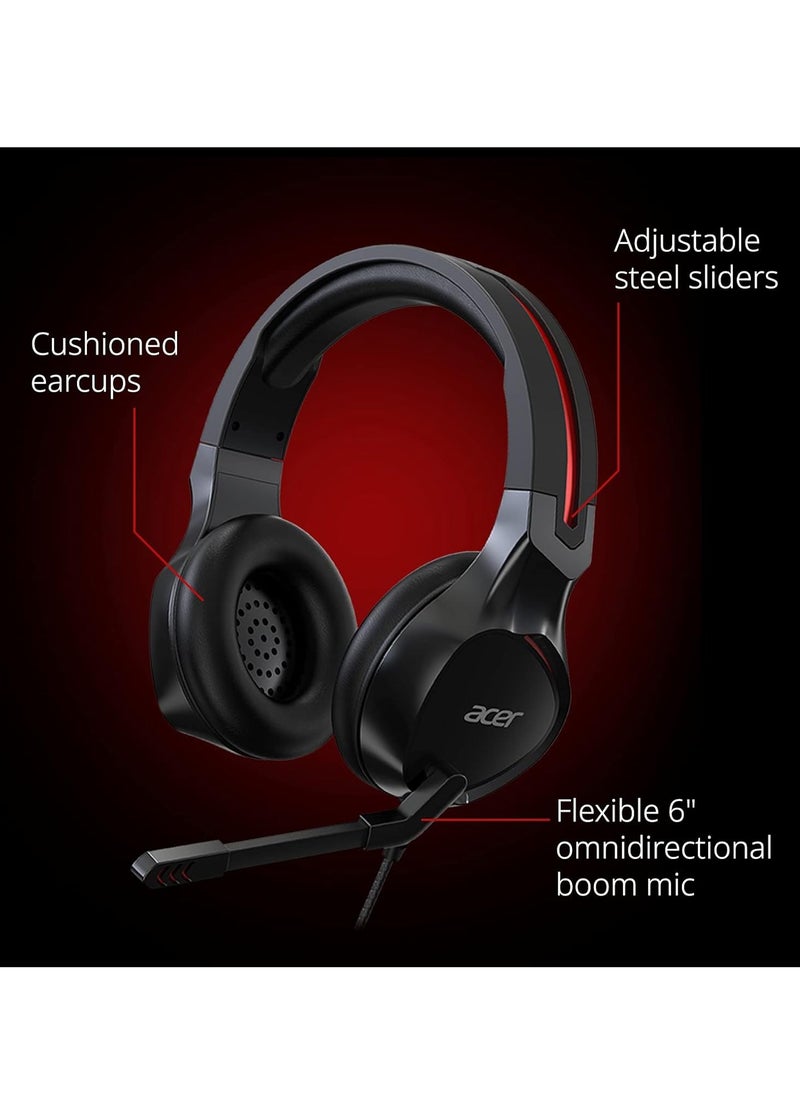 Acer Acer Nitro Gaming Headset with Flexible Omnidirectional Mic, Adjustable Headband  - Image 2
