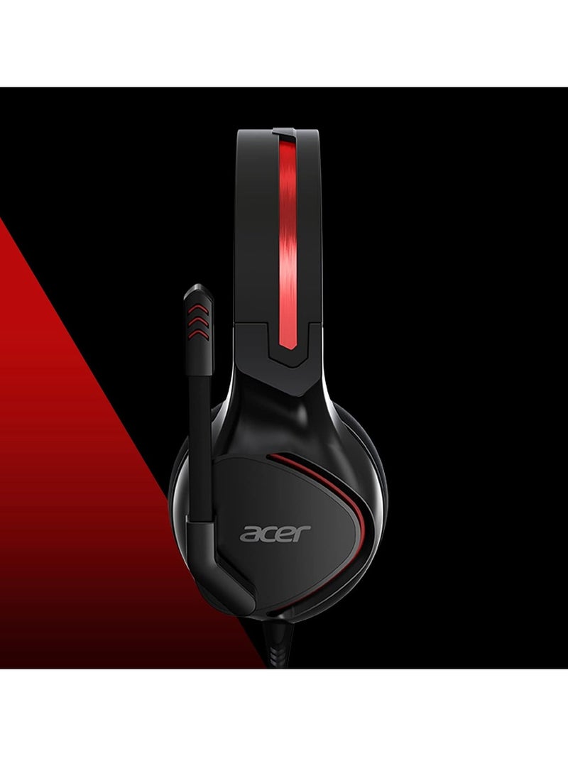 Acer Nitro Gaming Headset with Flexible Omnidirectional Mic, Adjustable Headband