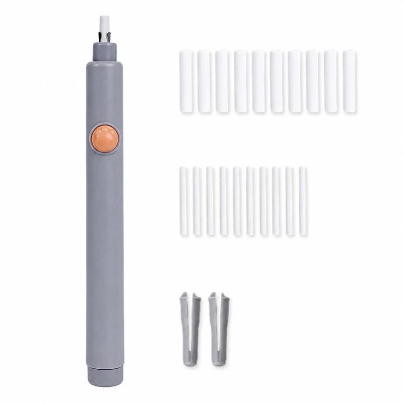 tenwin Electric Eraser: 2 AA Battery Powered Ergonomic Grip - Precision Erasing Mechanical Eraser for Artists With 10 5mm + 10 2.3mm Refills, 2 Clamps - Image 1