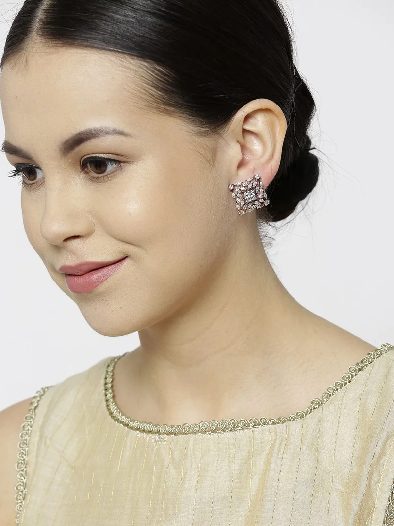Priyaasi Gunmetal Oversized Studs