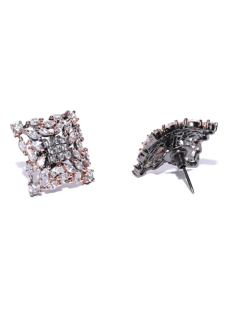Priyaasi Gunmetal Oversized Studs