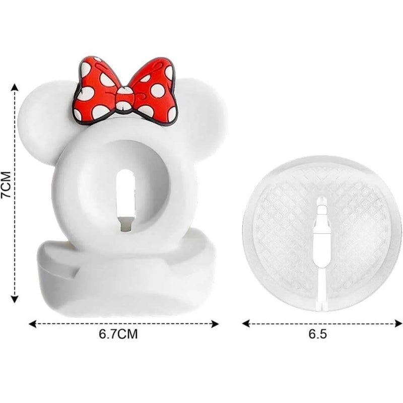 zougon Cute Mouse Charger Stand for Apple Watch, Silicone Desk Stand Holder for iWatch, Charging Station Dock Holder Compatible with All Apple Watch Series Ultra/SE/8/7/6/5/4/3/2/1 (Not Include Charger) - Image 3