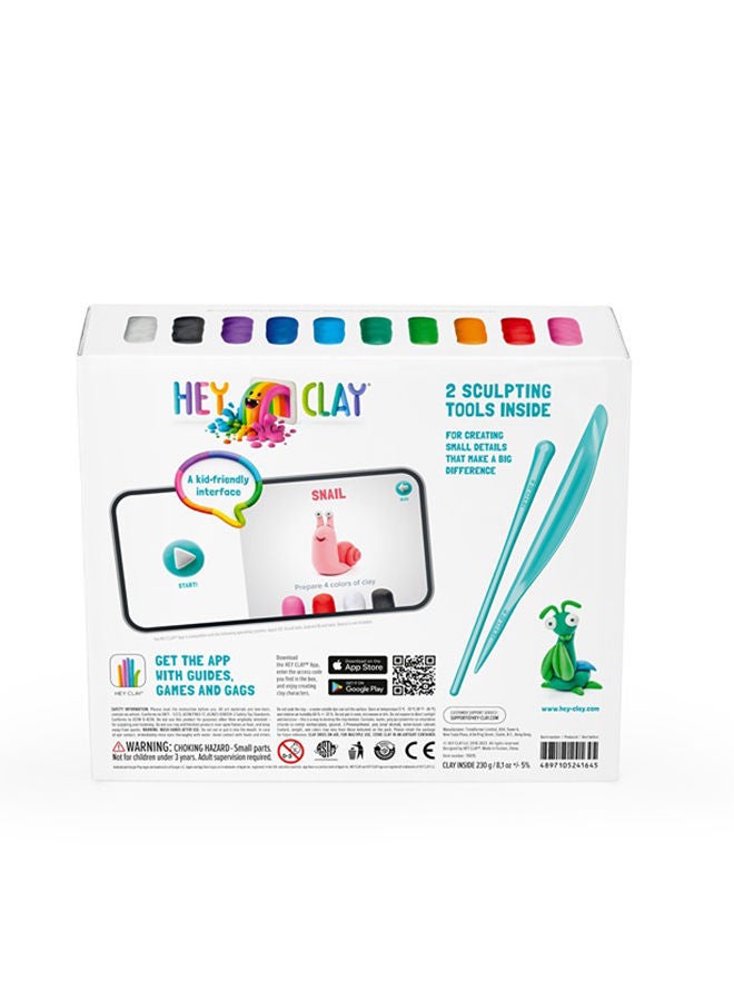 HEY CLAY Bugs Set-Colourful Modeling Kids-Air Dry Clay Kit 15 Cans And Sculpting Tools - Image 4