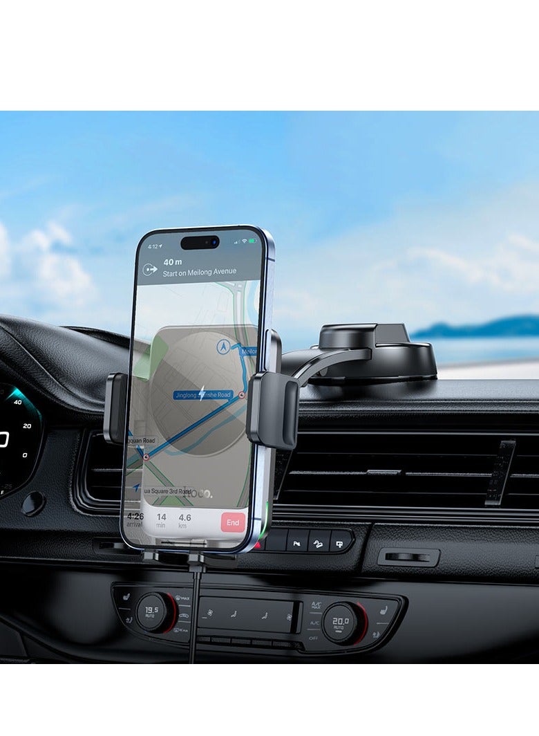 HOCO Magnetic Fast Charge 15 W Car Holder with Dashboard Console (Retractable) HW14 - Image 5
