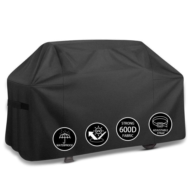 ZHSX Grill Cover,72 inch Heavy Duty Grill Cover for Outdoor Grill,600D Waterproof Anti-UV Fade-Resistant Barbecue Gas Cover with Adjustable Straps for Weber,Genesis,Charbroil and More Grills - Image 1