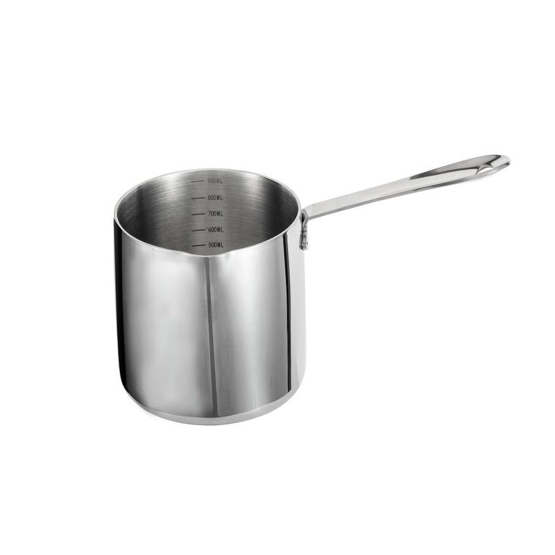 IMEEA IMEEA Milk Warmer Pot Turkish Coffee Pot 18/10 Tri-Ply Stainless Steel Butter Warmer with Spout (30oz/900ml)  - Image 1