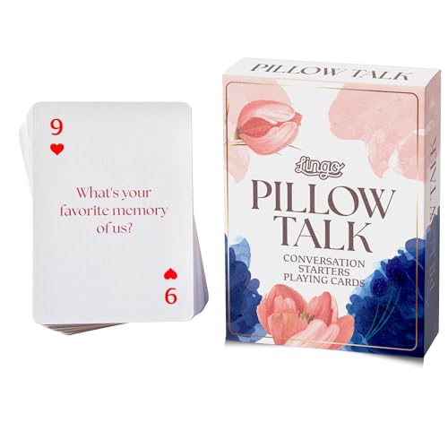 Lingo Pillow Talk Playing Cards for Couples 52 Intimate Conversation Starter - Image 1