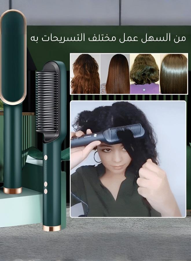 جهاز تصفيف الشعر الاحترافي 2 في 1 للتجعيد والتمليس - Image 2