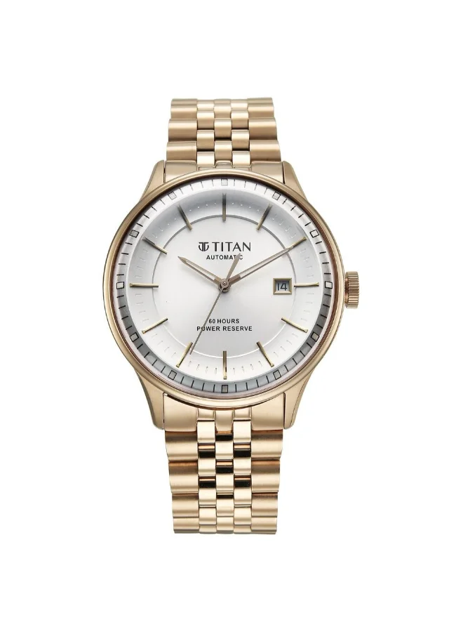 تيتان Men's Stainless Steel Analog Watch 90201WM01 - 42 mm