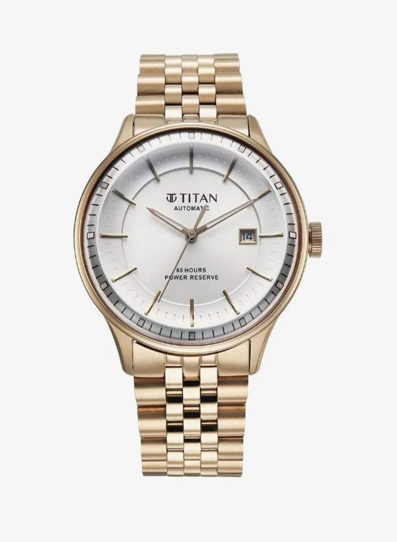 تيتان Men's Stainless Steel Analog Watch 90201WM01 - 42 mm