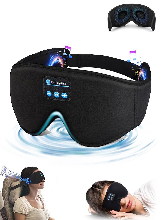 MAANGE Sleep Headphones, 3D Bluetooth Wireless Music Sleep Eye Mask, Ultra-Thin HD Stereo Speakers for Side Sleepers Music Sleep Eye Mask - Image 1