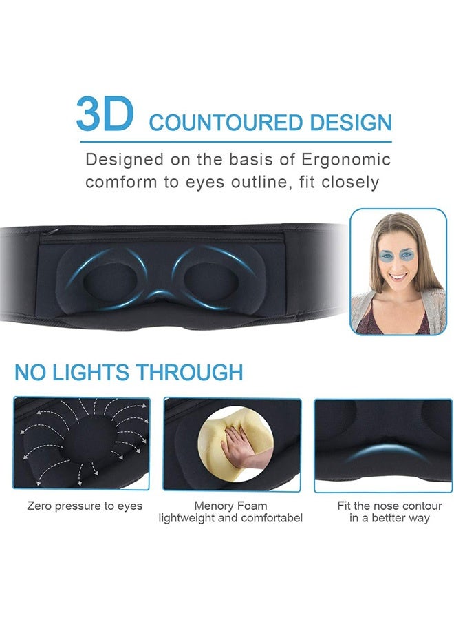 MAANGE Sleep Headphones, 3D Bluetooth Wireless Music Sleep Eye Mask, Ultra-Thin HD Stereo Speakers for Side Sleepers Music Sleep Eye Mask - Image 2