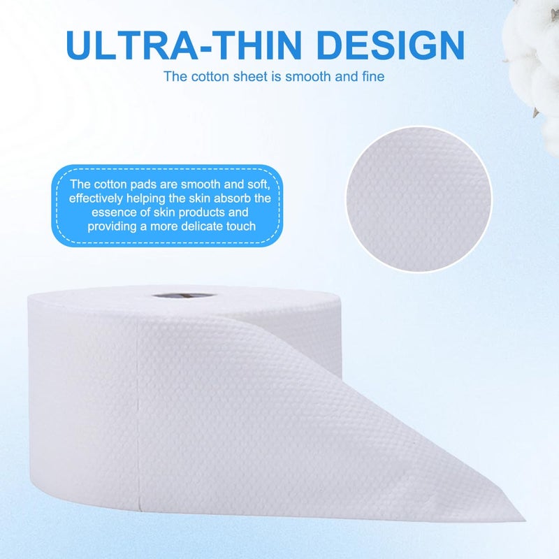 erioctry 1 Roll Of Disposable Cleaning Face Towel Non-woven Fabric Disposable Wipers Washcloths Makeup Facial Soft Pads (White) - Image 5