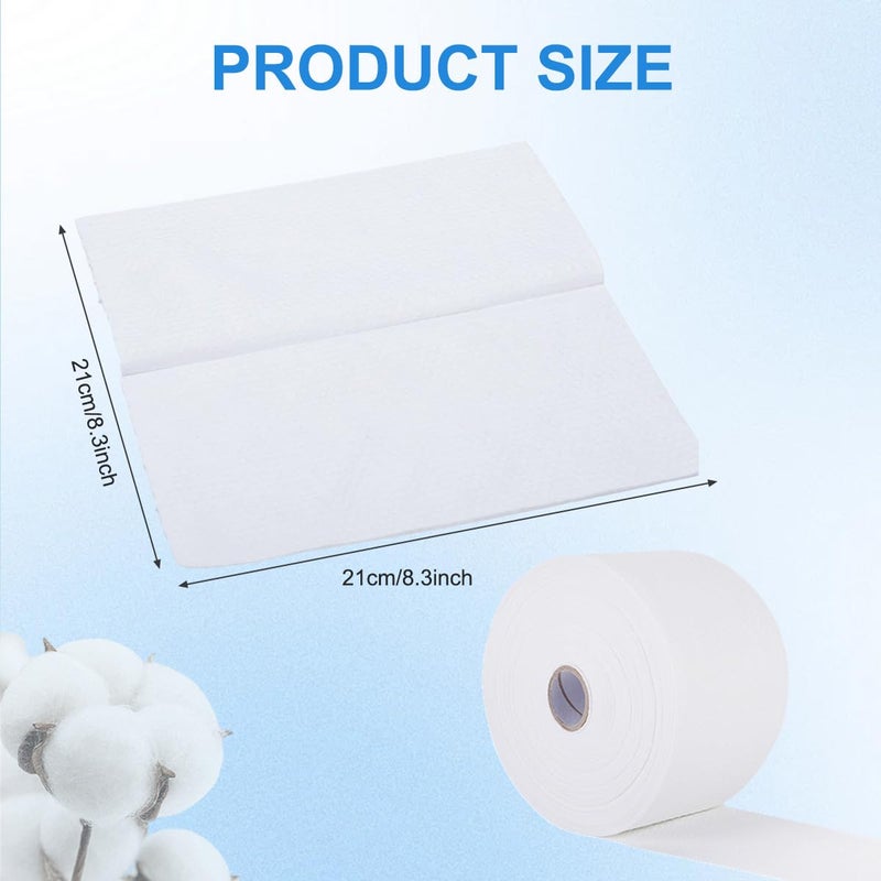 erioctry 1 Roll Of Disposable Cleaning Face Towel Non-woven Fabric Disposable Wipers Washcloths Makeup Facial Soft Pads (White) - Image 2