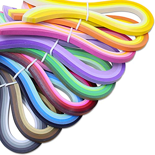 Zorfeter 9 Sets Multi-Color Quilling Paper Strips Kits 900 Strips 42 Colors, 7mm Width, 15" Length - Image 1