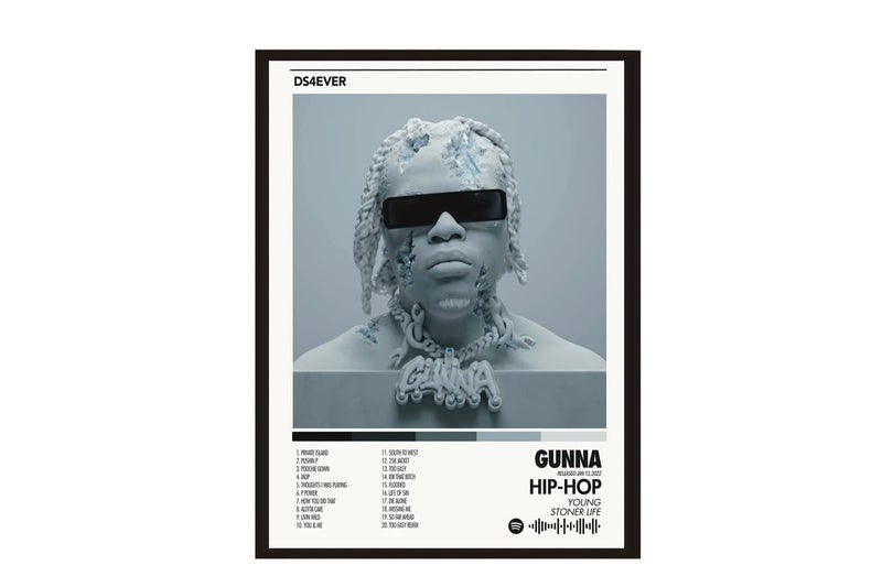 BLINKART BLINKART GunnaDS4 Ever Popular Music Album Songs Hanging Wall ArtWork PhotoFrames 13x10 inch Decor For Home Bedroom Living Room Aesthetics Spotify Song Link QR Code With Your Photo Frame  - Image 1