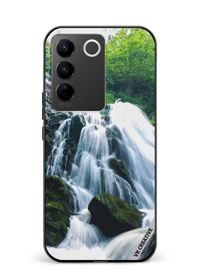 VR CREATIVE Protective Case Cover For Vivo V27e Waterfall Design Multicolour - Image 1