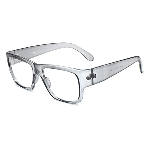 Peter Jones Grey Transparent Thick Frame Unisex Blue Light Blocking Computer Glasses (5487GT) - Image 3