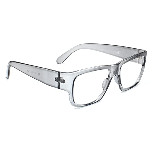 Peter Jones Grey Transparent Thick Frame Unisex Blue Light Blocking Computer Glasses (5487GT) - Image 2
