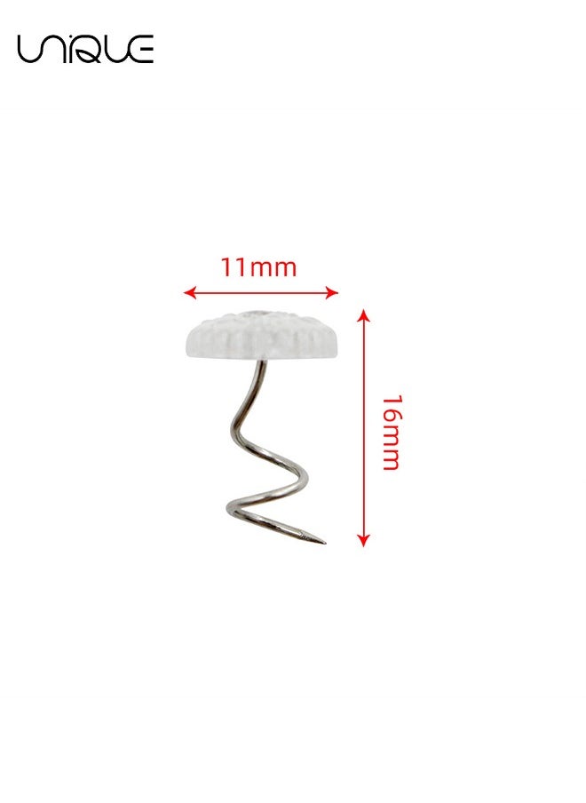 Unique 50 Pcs Clear Head Twist Pin -For Upholstery & Bed Skirt - Hold the Bed Skirt Securely in Place  - Image 2