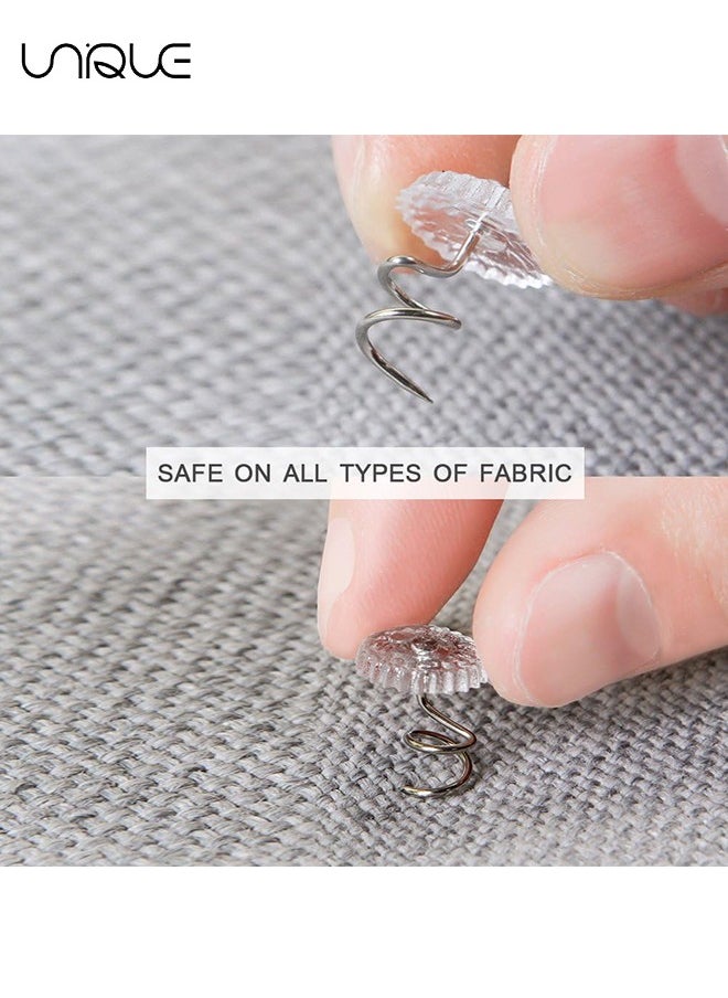 Unique 50 Pcs Clear Head Twist Pin -For Upholstery & Bed Skirt - Hold the Bed Skirt Securely in Place  - Image 3