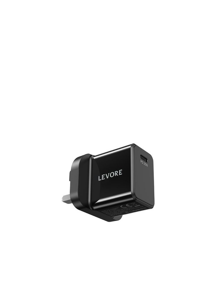 ليفور Levore Wall Charger 25W USB-C PD Adapter - Black - Image 1