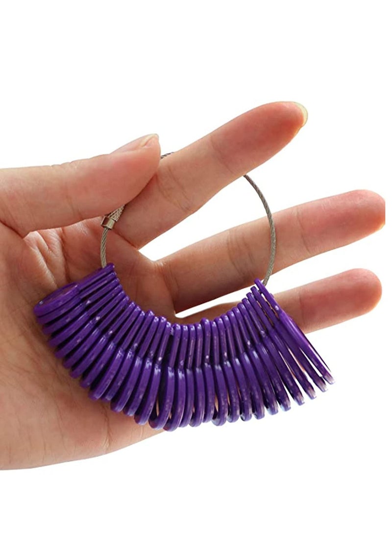 KASTWAVE Ring Size Finger Size Gauge Jewelry Measuring Tool Set Rings Making Tools of US Size 1-13 with Half Size and UK Size A - Z 27 Pieces, Clear Scale, Plastic, Compact Size and Lightweight - Image 3