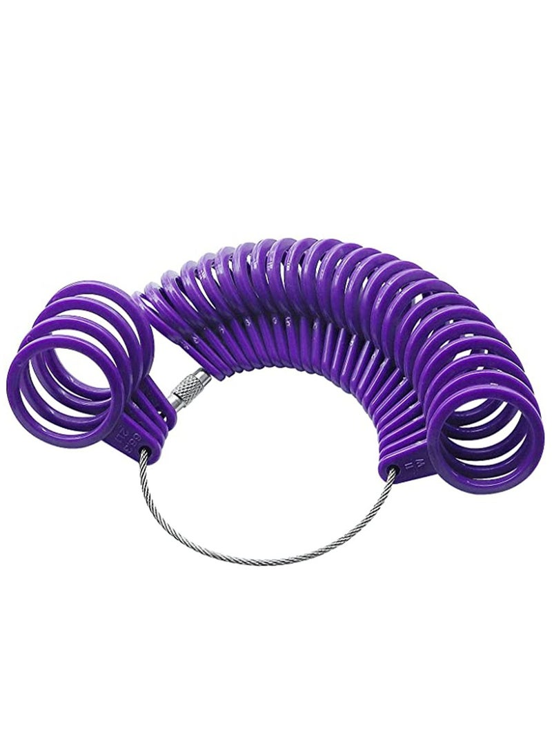 KASTWAVE Ring Size Finger Size Gauge Jewelry Measuring Tool Set Rings Making Tools of US Size 1-13 with Half Size and UK Size A - Z 27 Pieces, Clear Scale, Plastic, Compact Size and Lightweight - Image 1