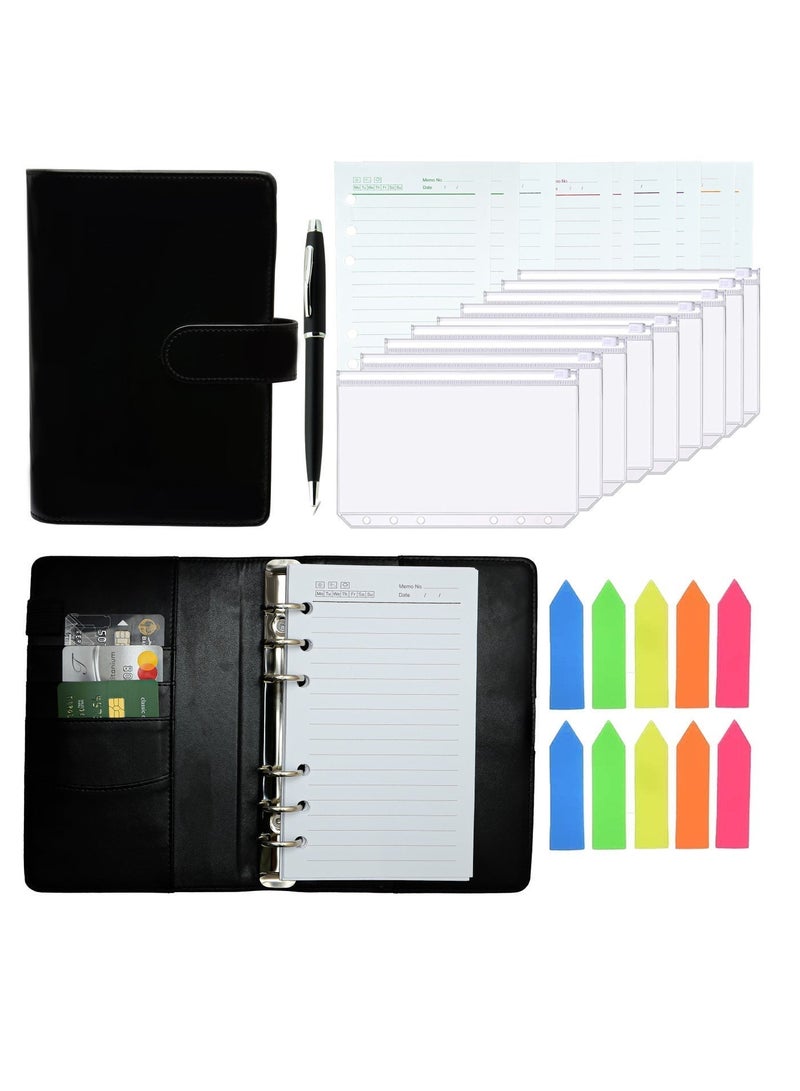Money, Budget and Expense Cover - With Cash Envelopes for Budgeting and Saving Money - With Colored Sticky Notes and Metal Pen