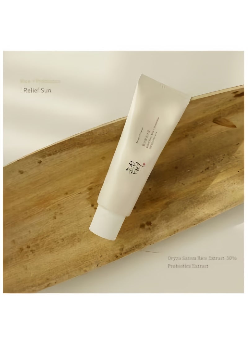 Relief Sun Rice + Probiotics Sunscreen for face moisturizing sunblock with SPF 50 PA++++ Korean sunscreen skincare 50ml 50ml  - Image 2