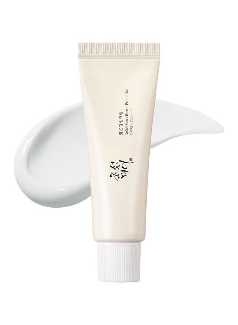 Relief Sun Rice + Probiotics Sunscreen for face moisturizing sunblock with SPF 50 PA++++ Korean sunscreen skincare 50ml 50ml