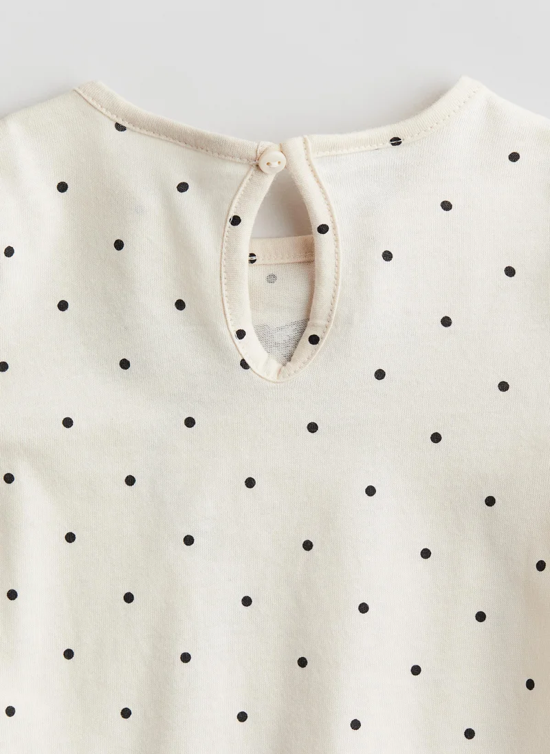 H&M Printed Cotton Jersey Top