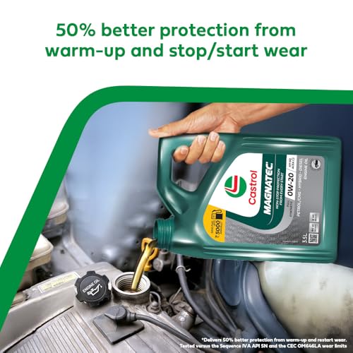 Castrol MAGNATEC 0W-20 - Engine Oil (3.5L Pack) - Full Synthetic, BS6 Ready, API SQ, ACEA C2, Dualock Technology for Petrol/CNG, Hybrid and Diesel Cars - Image 2