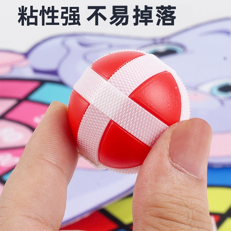 Ready Stock Children'S Sticky Ball Dart Board Cartoon Fun Dart Board Plus Velvet Various Creative Cartoon Frisbee - Image 4