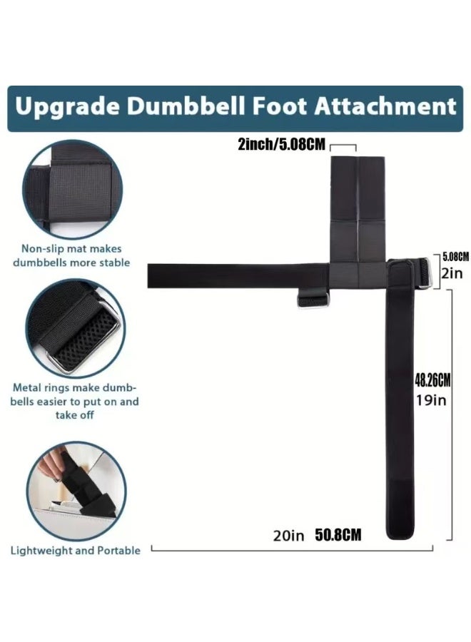 Dumbbell Attachment for Feet, Adjustable Foot Weights Ankle Straps, Tibialis Trainer, Leg Curl Kickbacks, Extensions Booty Workouts Women and Men, Extensions, Home Gym Equipment - Image 3