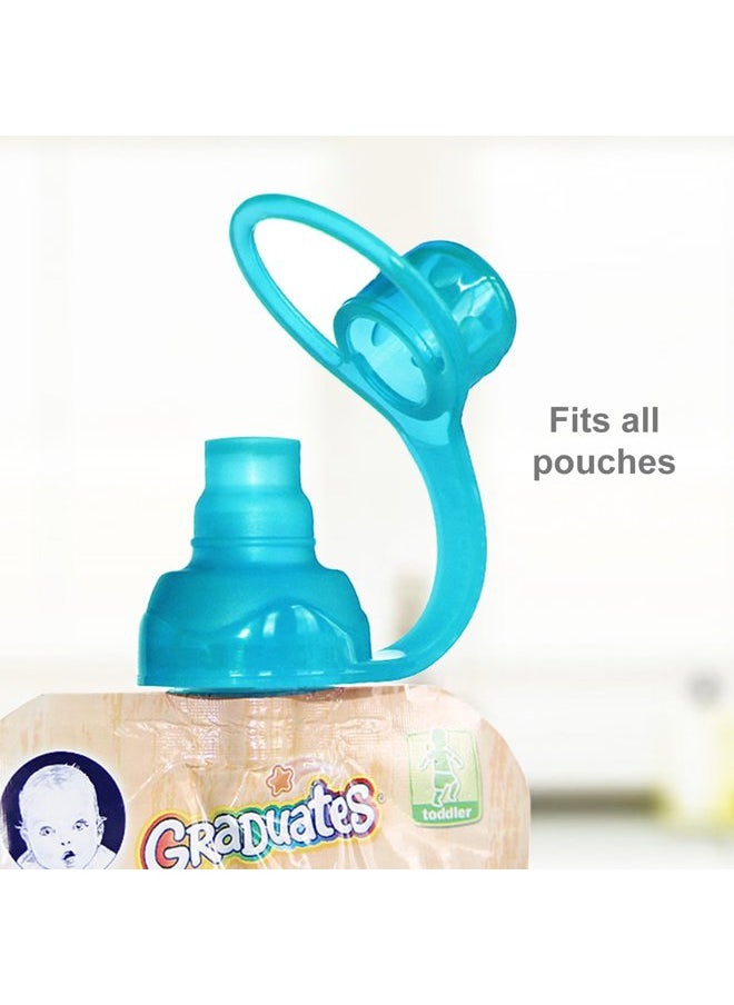 ChooMee SoftSip Food Pouch Tops | 4 Colors + Purple case | Prevent Spills and Protect Childs Mouth  - Image 2