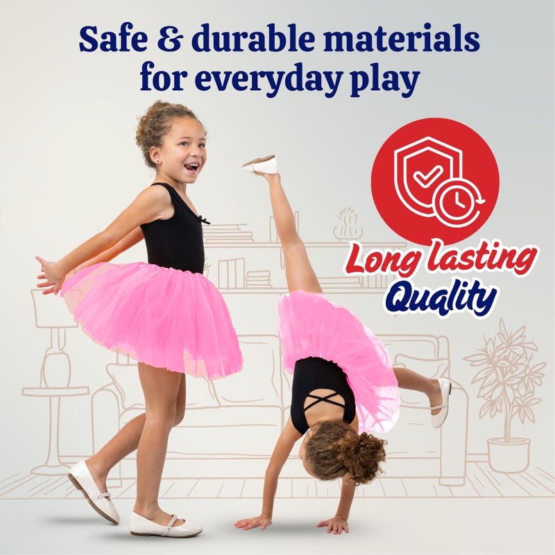 Dress Up America Tutu Multipack for Girls - Five Color Pack of Princess Tutu Skirts for Kids - Three-Layered Tulle Ballet Skirts Multicolored - Image 5